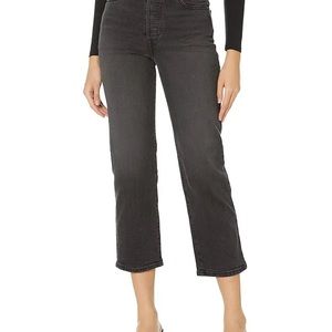 Levi’s Women’s Ribcage Straight Ankle, Black Rinse - Size 28